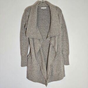 Cabi Sweater Womens XS Gray Multi Open Front Cardigan Shawl Collar Pockets Soft